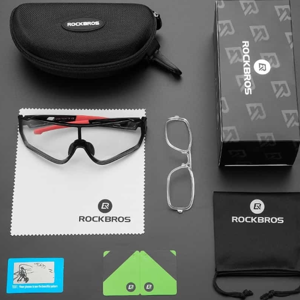 Gafas Fotocromáticas Rockbros Negro/Rojo 3
