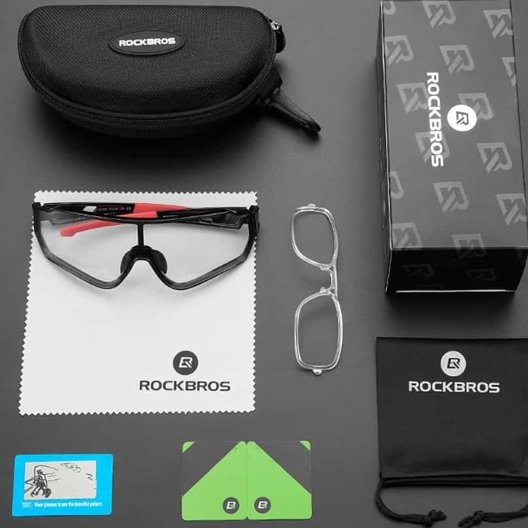 Gafas Fotocromáticas Rockbros Negro/Rojo 3