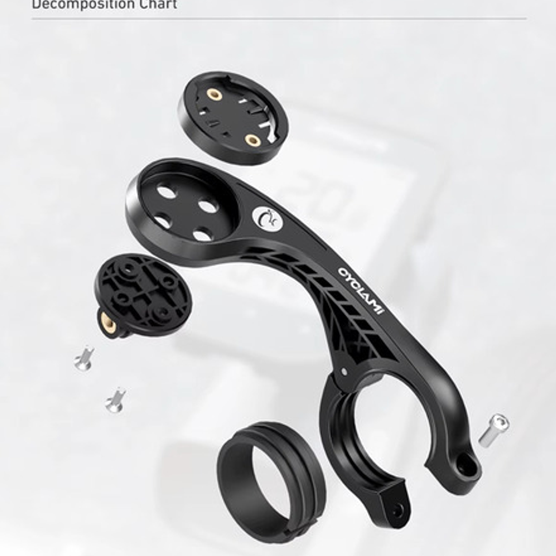 Soporte Para Ciclocomputador - Cyclami S2 Garmin - Igpsport Negro 2