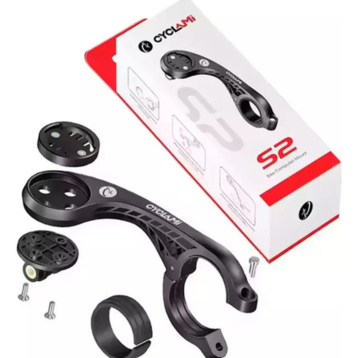 Soporte Para Ciclocomputador - Cyclami S2 Garmin - Igpsport Negro 3