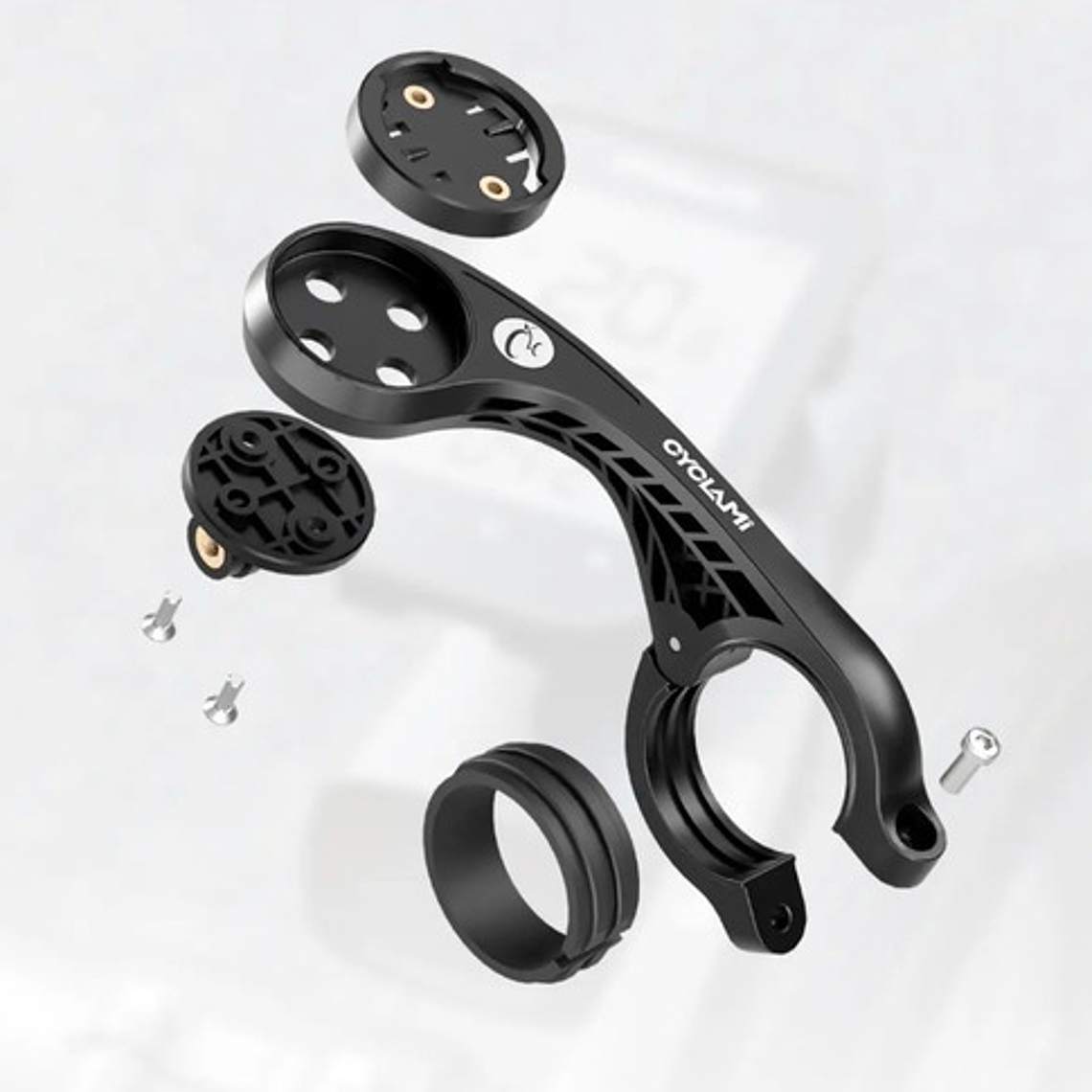 Soporte Extensor Cyclami S2 Para Ciclocomputador Gopro Y Luz Frontal Negro 3