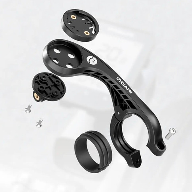 Soporte Extensor Cyclami S2 Para Ciclocomputador Gopro Y Luz Frontal Negro 3