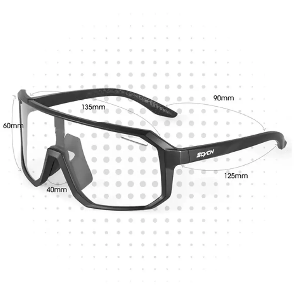Gafas Scvcn Fotocromatico Marco Negro Plastico Negro 3