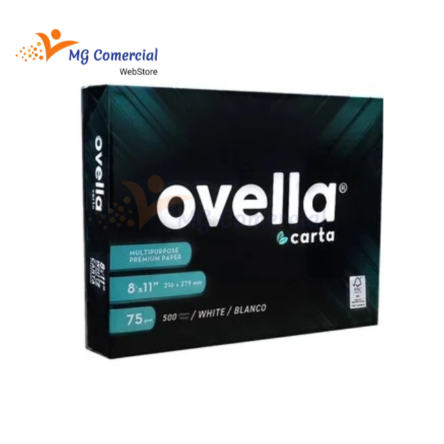 Resma de 500 Hojas de Papel Ovella Carta Multifunción