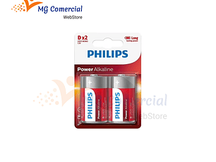 PHILIPS PILA ALKALINE D 2pcs