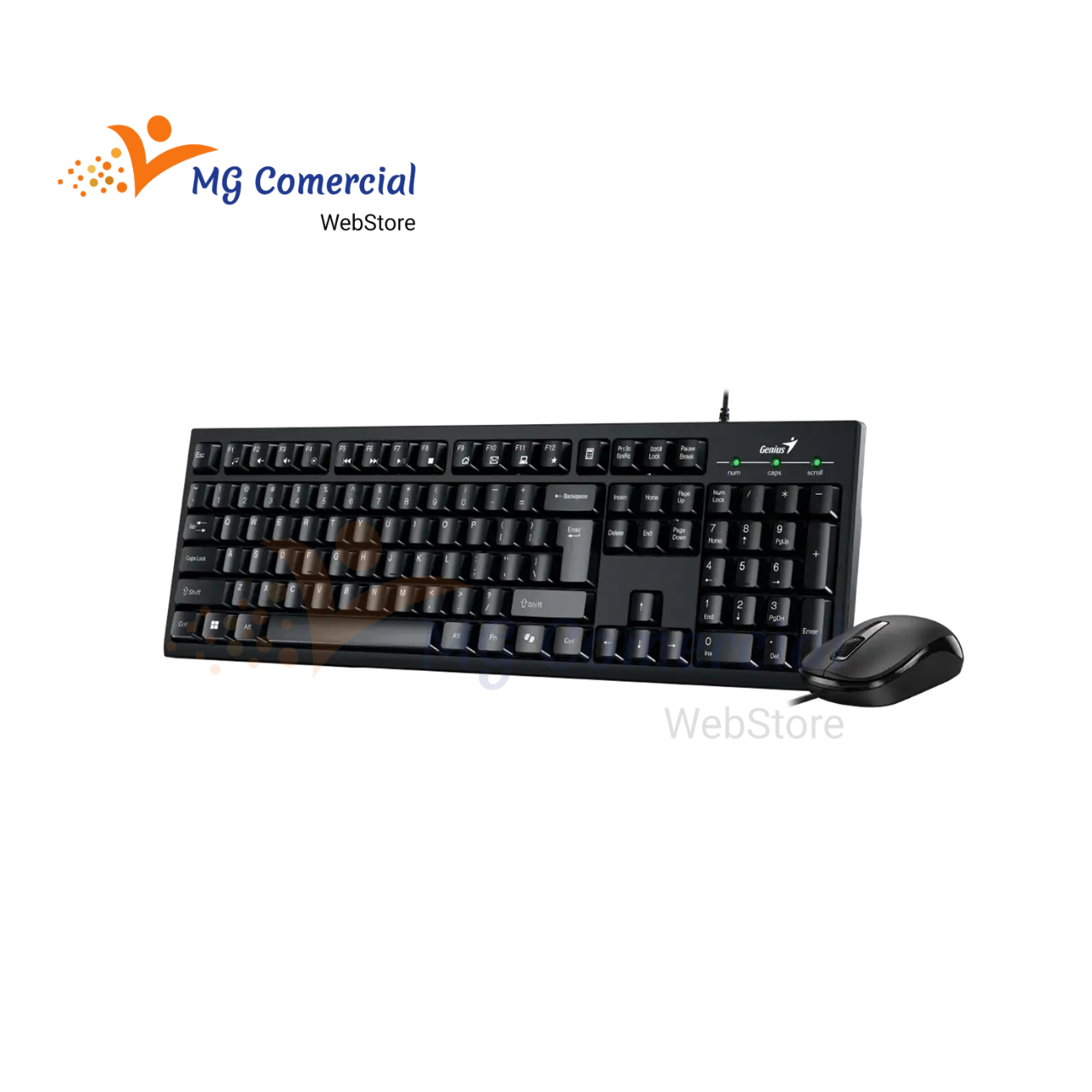 Kit Teclado Y Mouse Genius Km 100se Bk Copilot Usb Negro