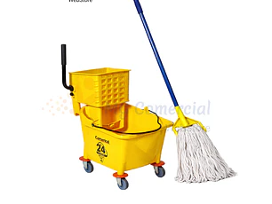 CARRO ESTRUJADOR 24 LITROS + MOPA COMPLETA DE 16 OZ