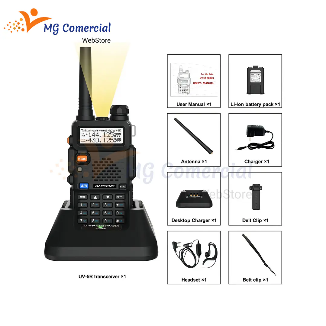 BAOFENG INTERCOM. LCD UV-5R 136-174/400-520MHZ 3
