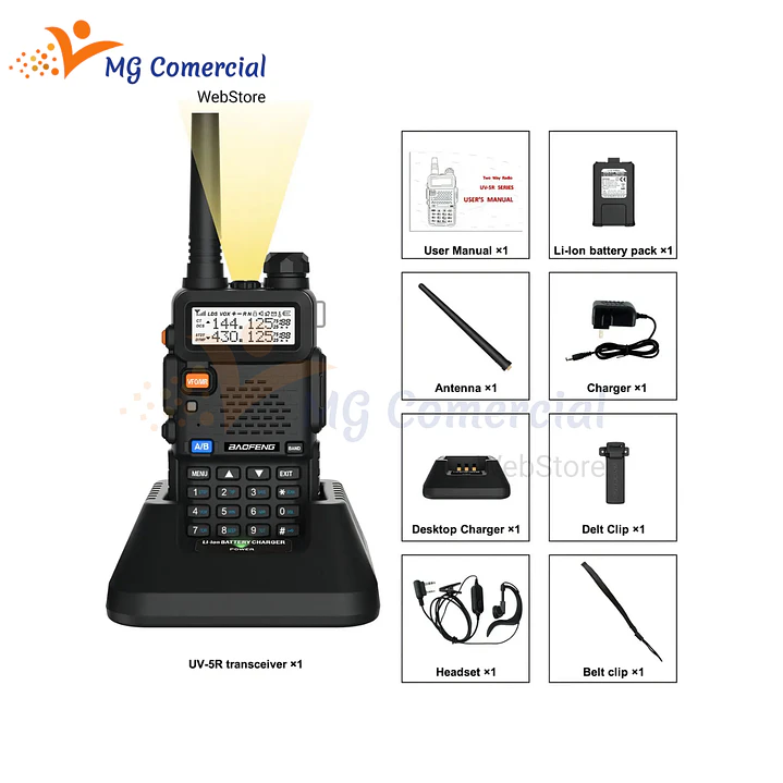 BAOFENG INTERCOM. LCD UV-5R 136-174/400-520MHZ 3