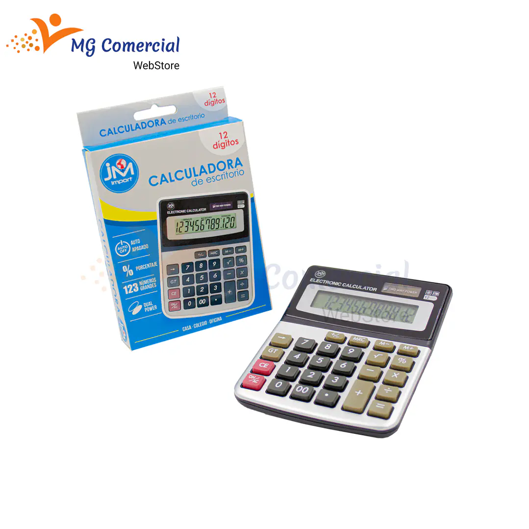 CALCULADORA 12 DIGITOS DUAL POWER 1