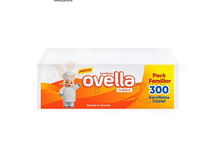 SERVILLETA COCKTAIL OVELLA 22X21 CM 300 UNIDADES