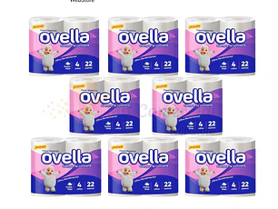 PAPEL HIGIENICO 4x50 MANGA 8 PACK 32 UNIDADES OVELLA