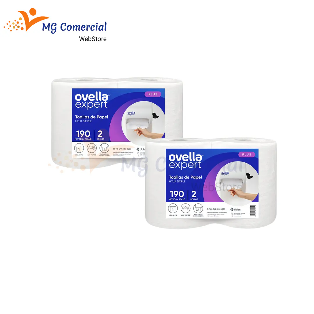 TOALLA DE PAPEL EN ROLLOI 4X190 METROS OVELLA 1