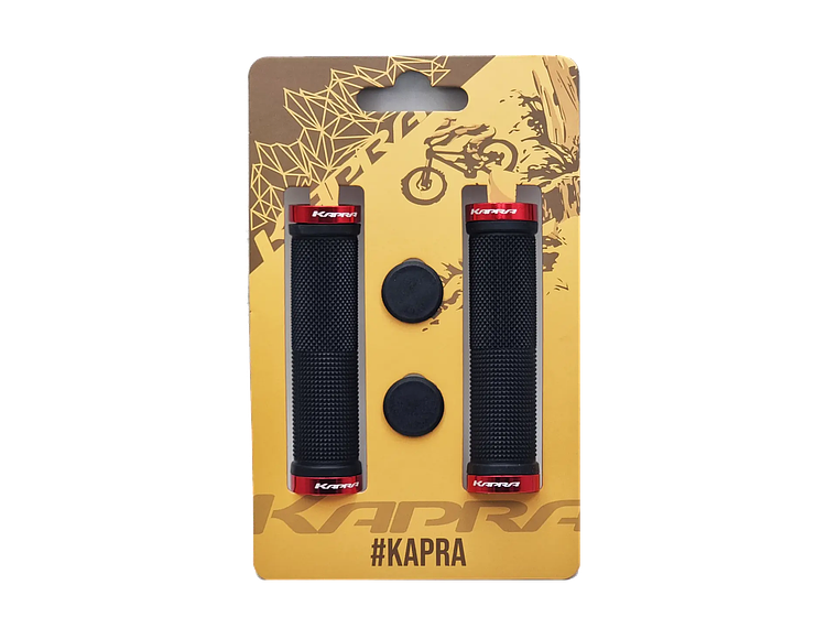 Puño Kapra Negro con abrazadera Roja SZ-165A 130mm 1