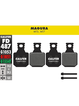 Pastillas de Freno Galfer para Magura MT5 y MT7