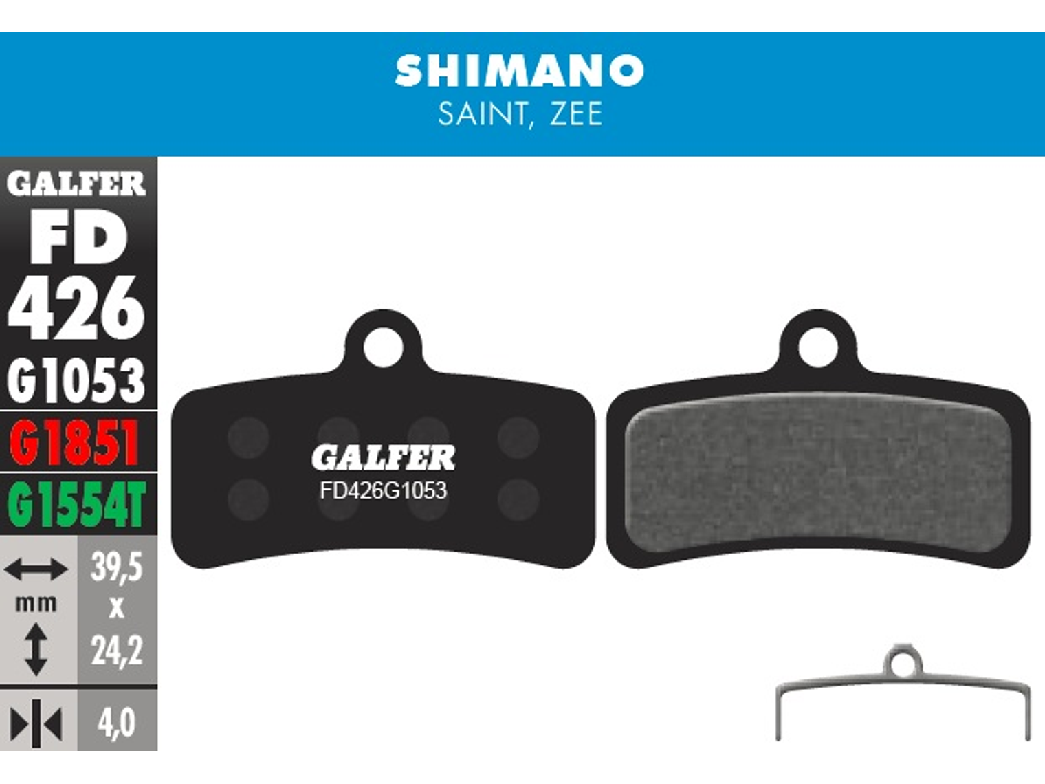 Pastillas de Freno Galfer Shimano M7120 / M8100 / M8120 / M9120 1