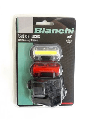 Set de Luces Bianchi Delantera Blanca y Trasera Roja Recargables