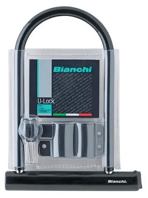 Candado Bianchi U-Lock 108x205 mm Alta Seguridad Bicicleta