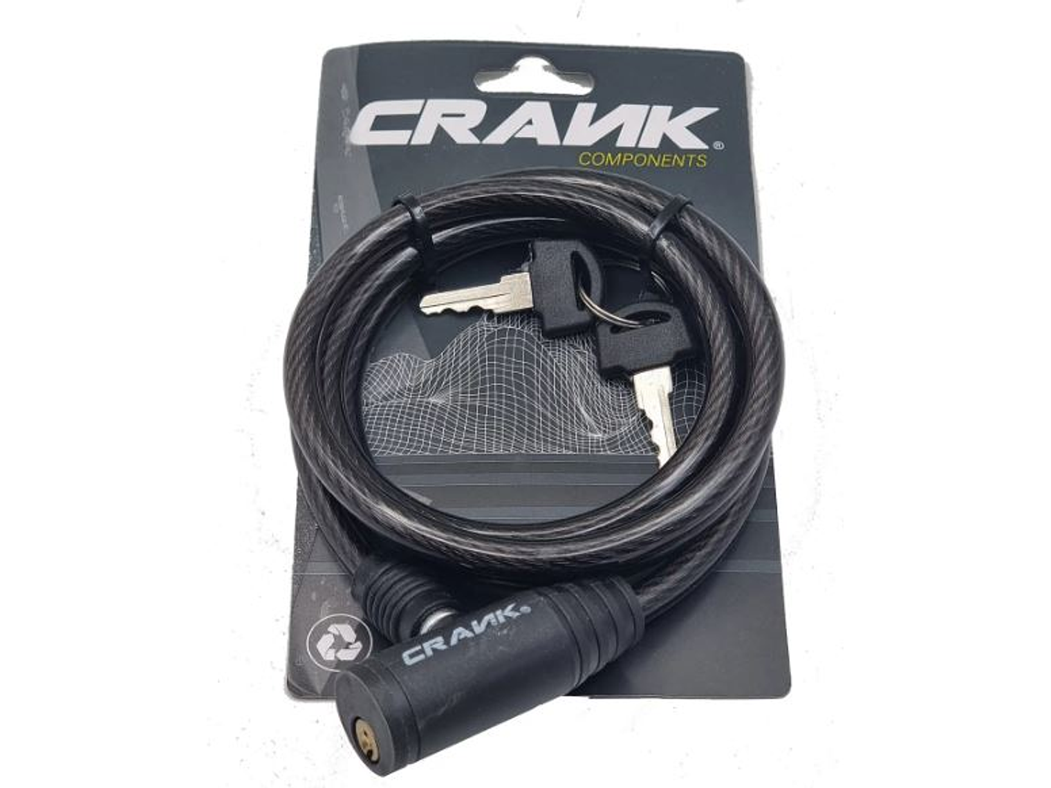 Candado Crank 515 Cable 8x1200 mm con Llave Negro Bicicleta 1