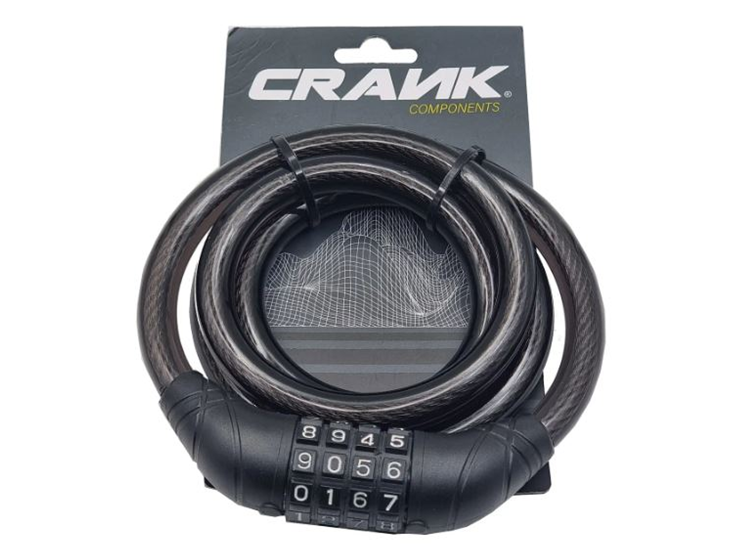 Candado Crank 422 Cable 12x1200 mm Negro con Llave Bicicleta 1