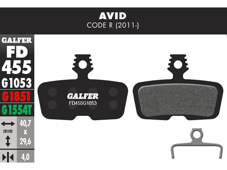 Pastillas de Freno Galfer para SRAM Code / Guide RE / DB8 / G2 RE (FD455) 1
