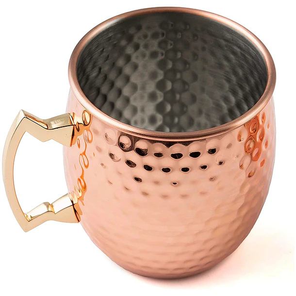 Vasos De Chupito De Cobre Puro GoCraft - Set De 2 Unidades, 2 Oz Cada Uno - Martillados A Mano, Con Revestimiento Alimentario - Ideal Para Moscow Mule Y Shots