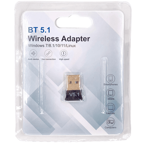 Adaptador Transmisor Receptor Bluetooth 5.0 Usb Notebook Pc