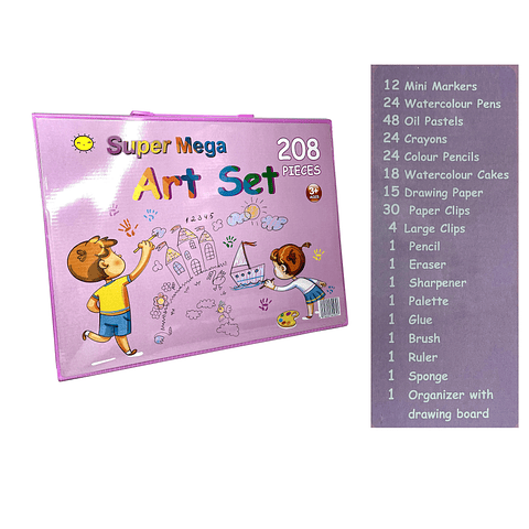 Set arte 208 PCS Grafitos para niños