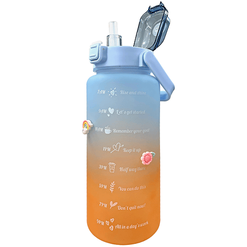 Botella de agua deportiva de 2 litros