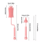 Set 3 Piezas Cepillo Limpiador Mamadera Tetina Botellas 4