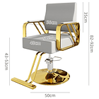 Silla Barbero Salón Peluquería Profesional Vintage 3
