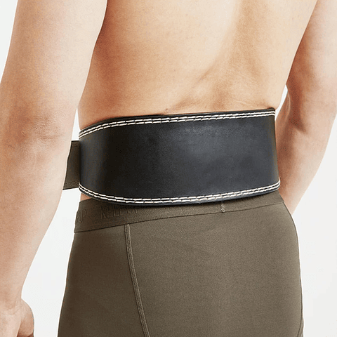 Cinturón Lumbar Para Pesas Faja Cuero Levantamiento Peso Gym