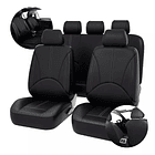 Set Funda Cubre Asiento Universal Eco Cuero Reforzado 9 Piezas Nuevo 1