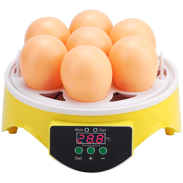 Incubadora 7 Huevos Control Temperatura Led Digital  3