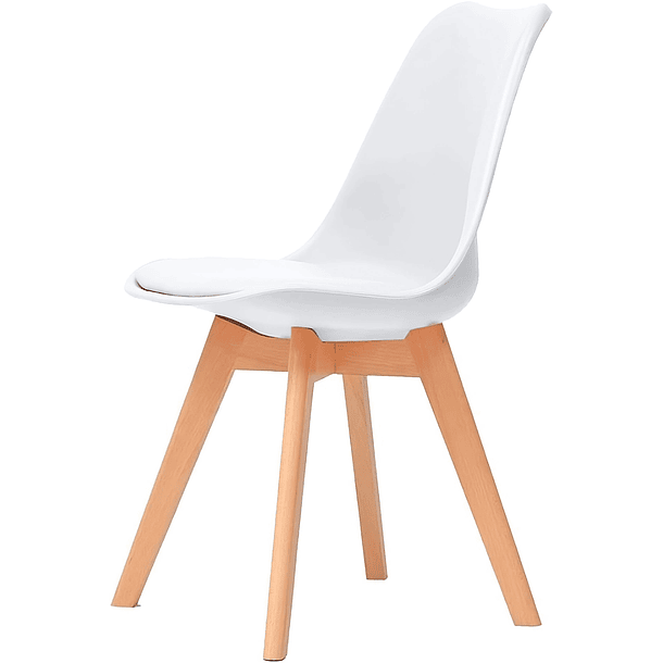 Silla Eames Acolchada Tulip Estructura Pvc Colores 6