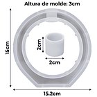 Molde De Silicona Resina Epóxica Florero Hidropónico 14cm 2