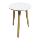 Mesa Centro Minimalista Madera Redonda Decorativa 50 cm 3