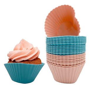 Molde de Silicona para Hornear Cup Cakes Corazón