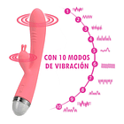 Vibrador Consolador Dual Dildo Conejo Punto G Recargable Usb 6