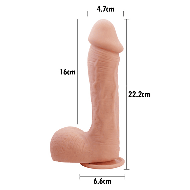 Dildo Consolador Pene Johnson Realista Suave Flexible Con Ventosa 22cm 2