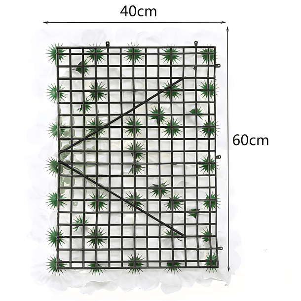 Flores Artificiales Para Decoración Panel Pared Muro 60x40cm 3