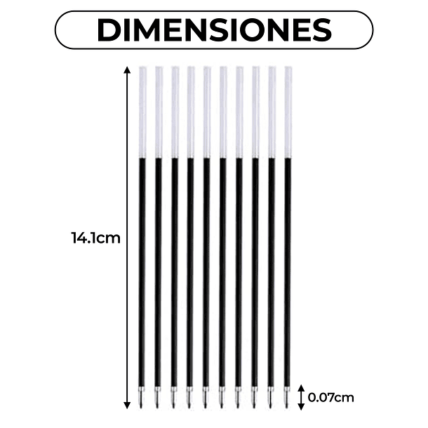 Pack De 5 Recargas Tinta Para Lápices De Resina/insumo 3