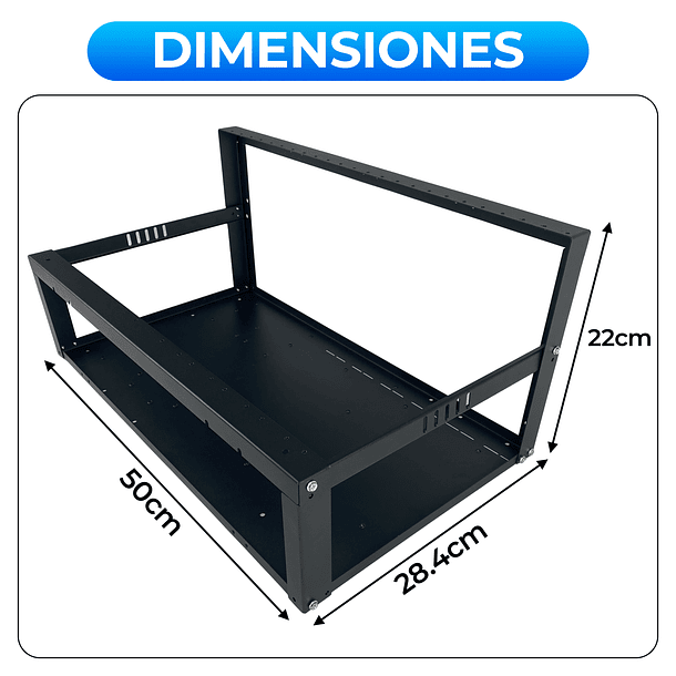 Rig Para Minería Premium Negro 6 A 8 Tarjetas Gráficas 2