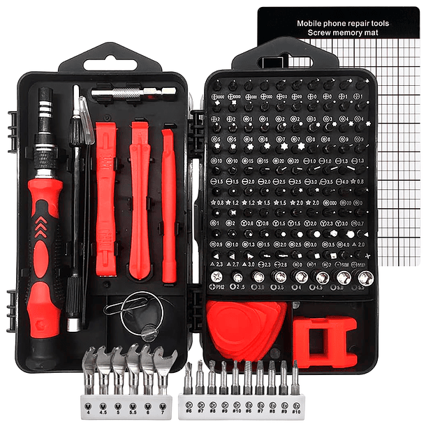 Set Kit Juego Destornillador Precisión Magnéticos 135 En 1 2