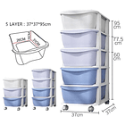 Cajonera 5 Pisos Organizador Con Ruedas 2