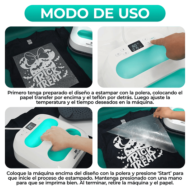 Plancha Estampadora Portátil Multiusos Transfer Sublimación 3