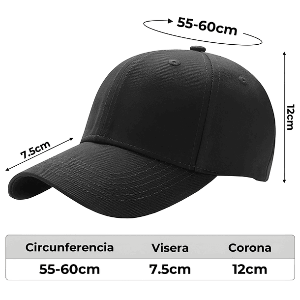 Gorro Jockey Básico Ajustable Para Estampar O Bordado Unisex 2