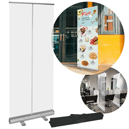 Porta Pendón Roller 80x200 Cms Con Bolso Para Transportar