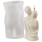 Molde De Silicona Para Velas Y Jabones Pareja Abrazada 3d 1