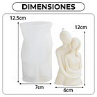 Molde De Silicona Para Velas Y Jabones Pareja Abrazada 3d 2